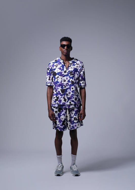 FLORAL SHERPA SHORTS