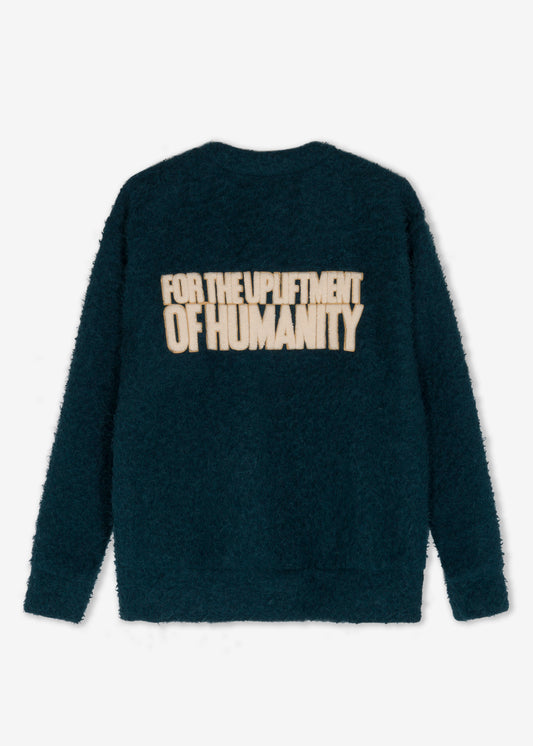 HEAVY CARDIGAN FUZZY BLUE