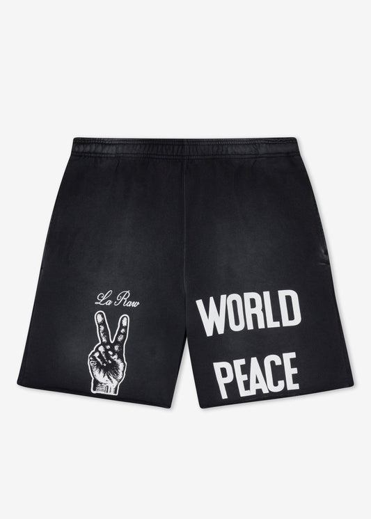 WORLD PEACE SWEAT SHORTS BLK