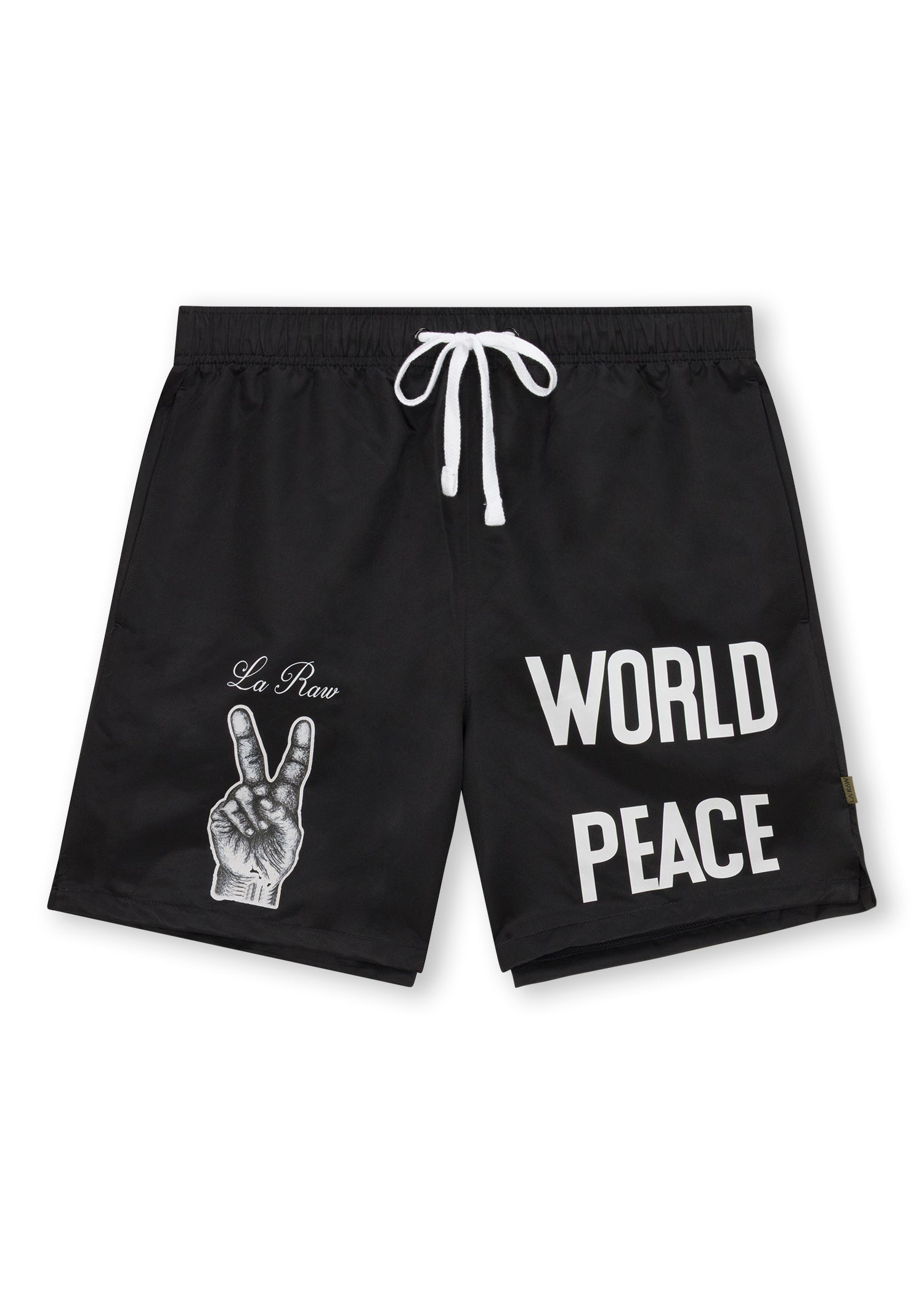 PEACE NYLON SHORTS BLACK – LARAW