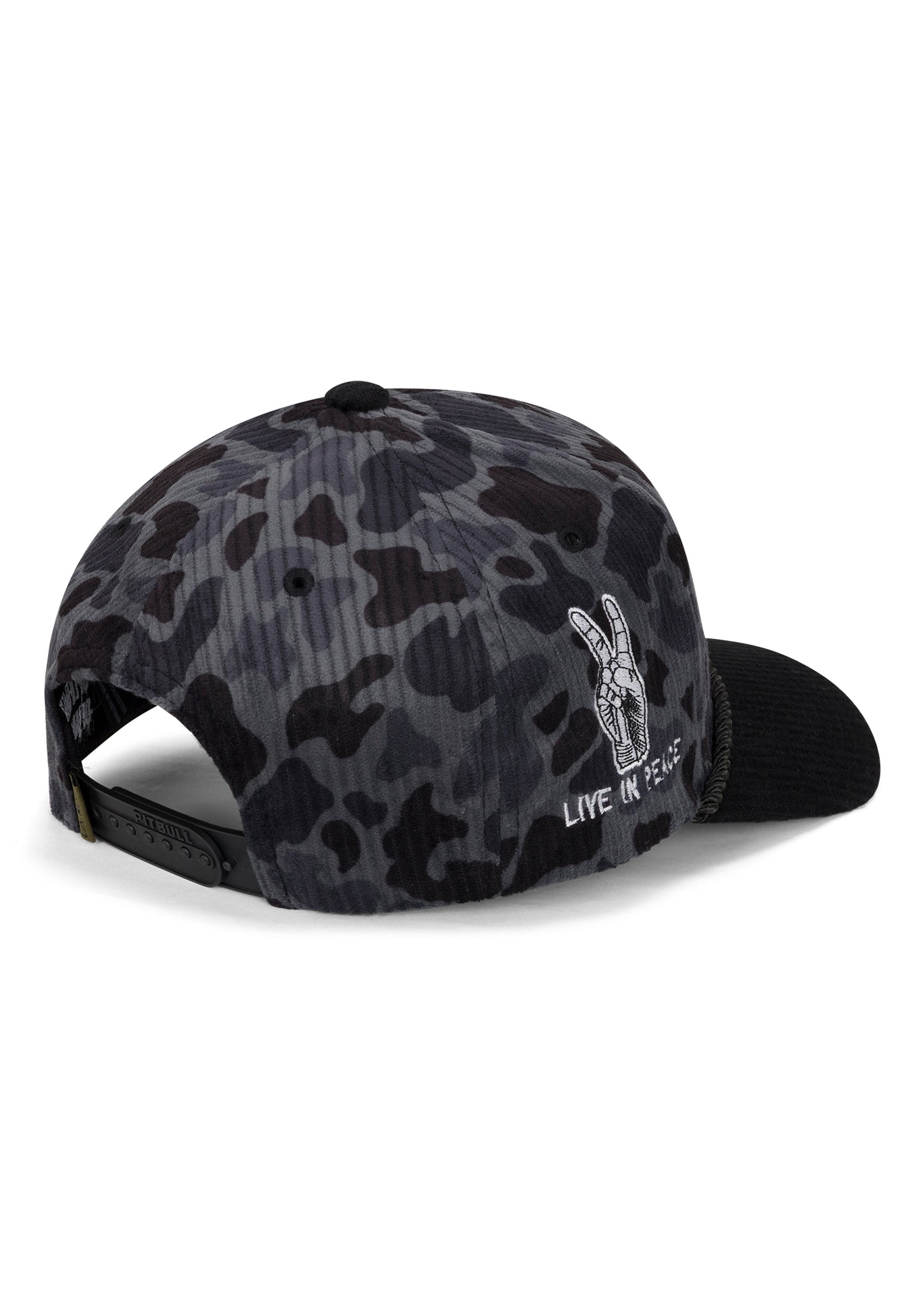 PEACE CORDUROY HAT BLK