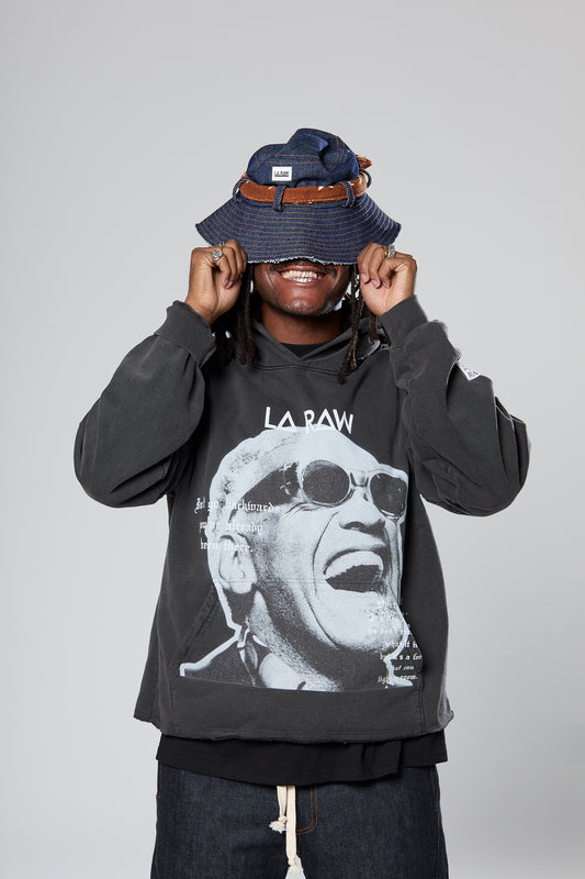 MUDCLOTH DENIM BUCKET HAT