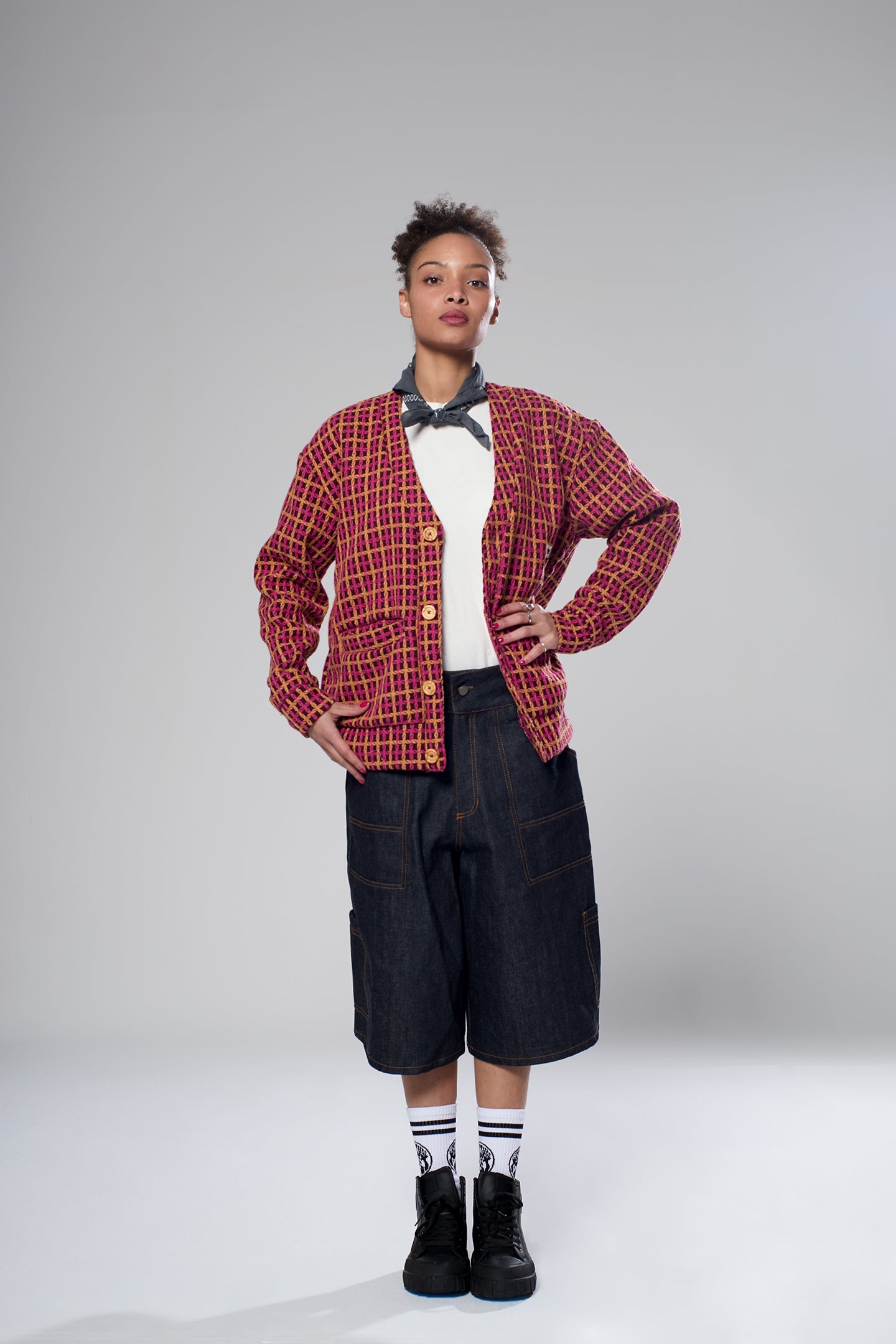 HEAVY CARDIGAN PLAID