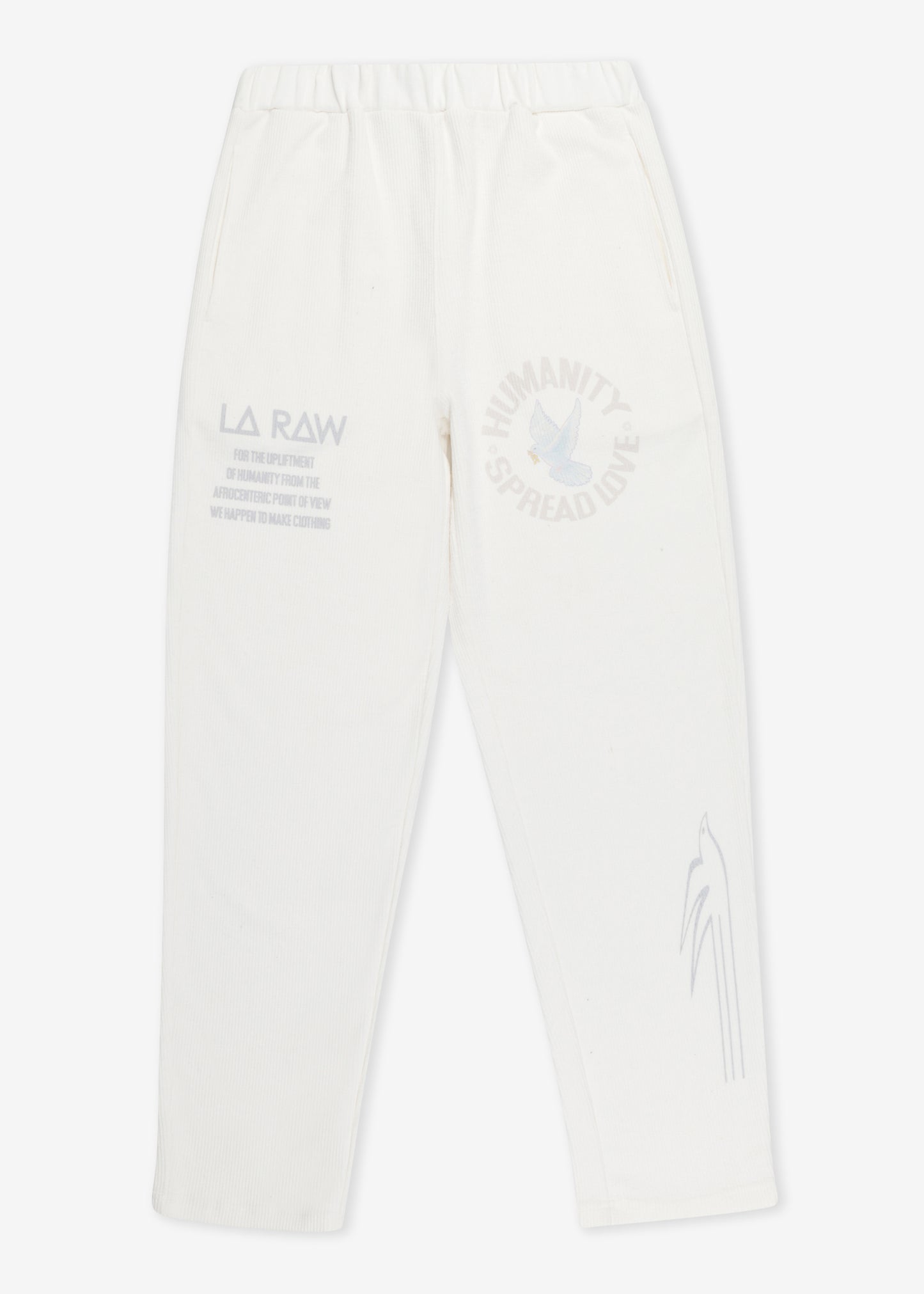 HUMANITY CORDUROY PANTS WHITE