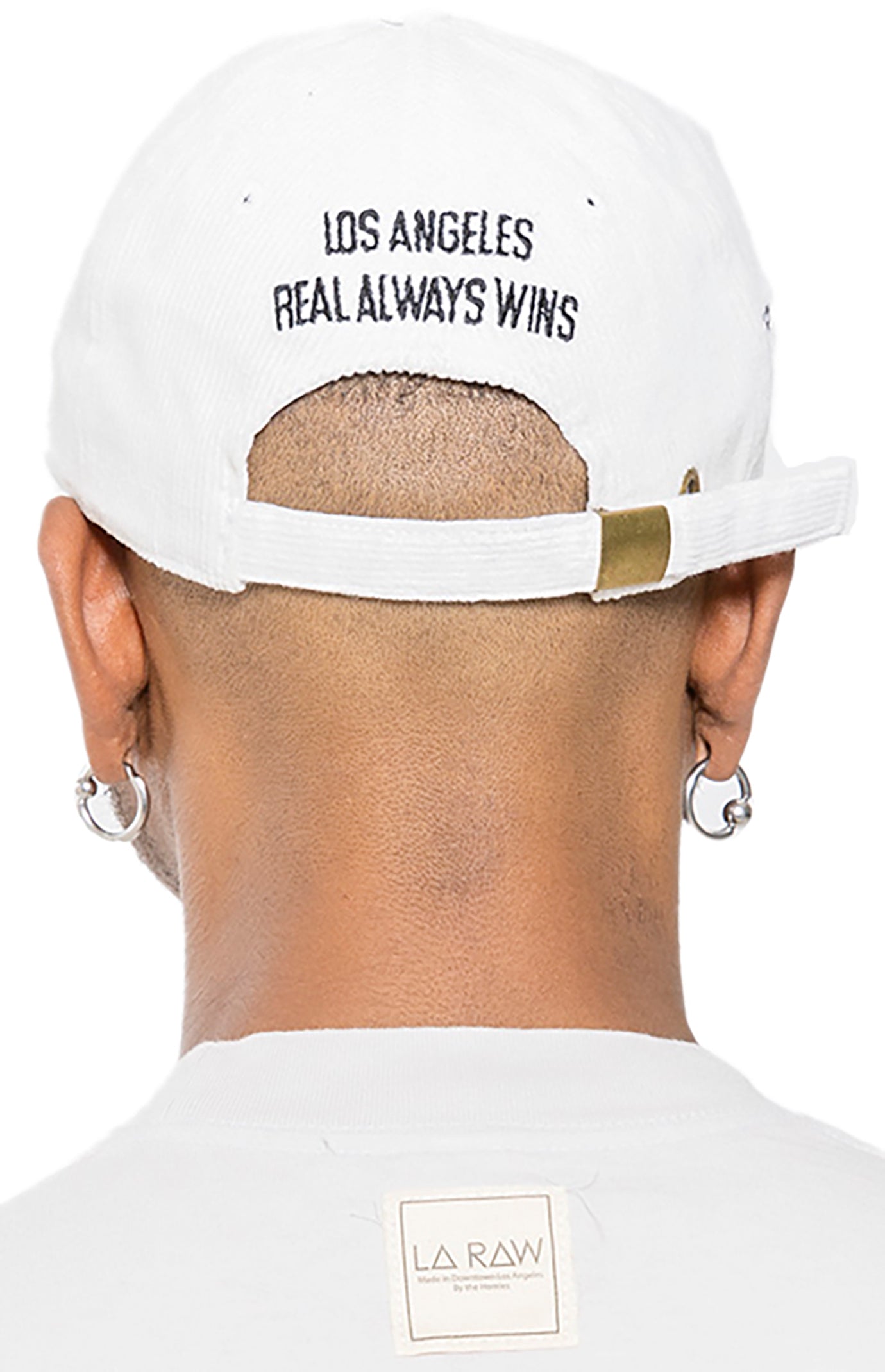 GRATITUDE CORDUROY HAT WHITE
