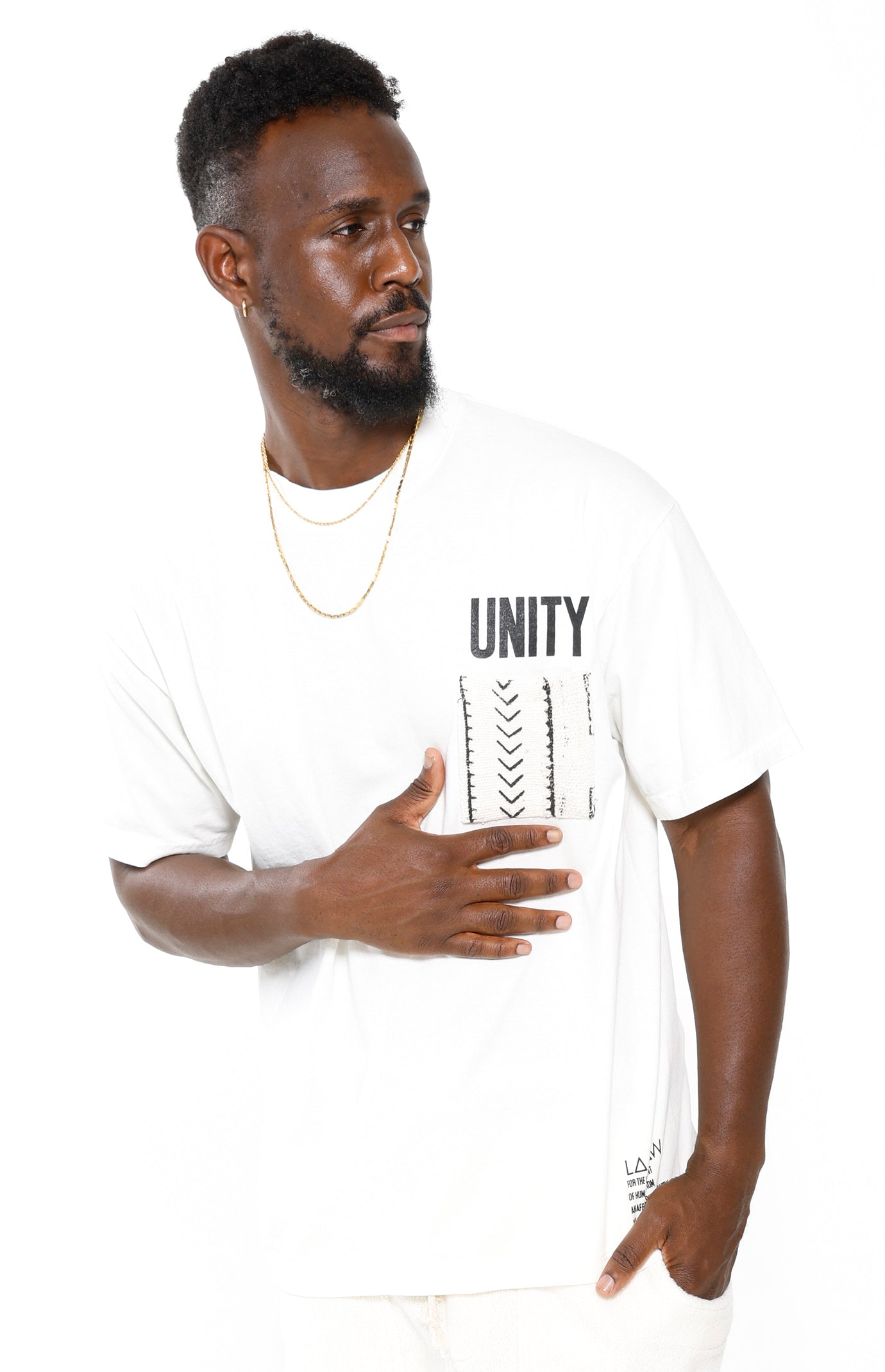 MUDCLOTH UNITY T-SHIRT WHITE