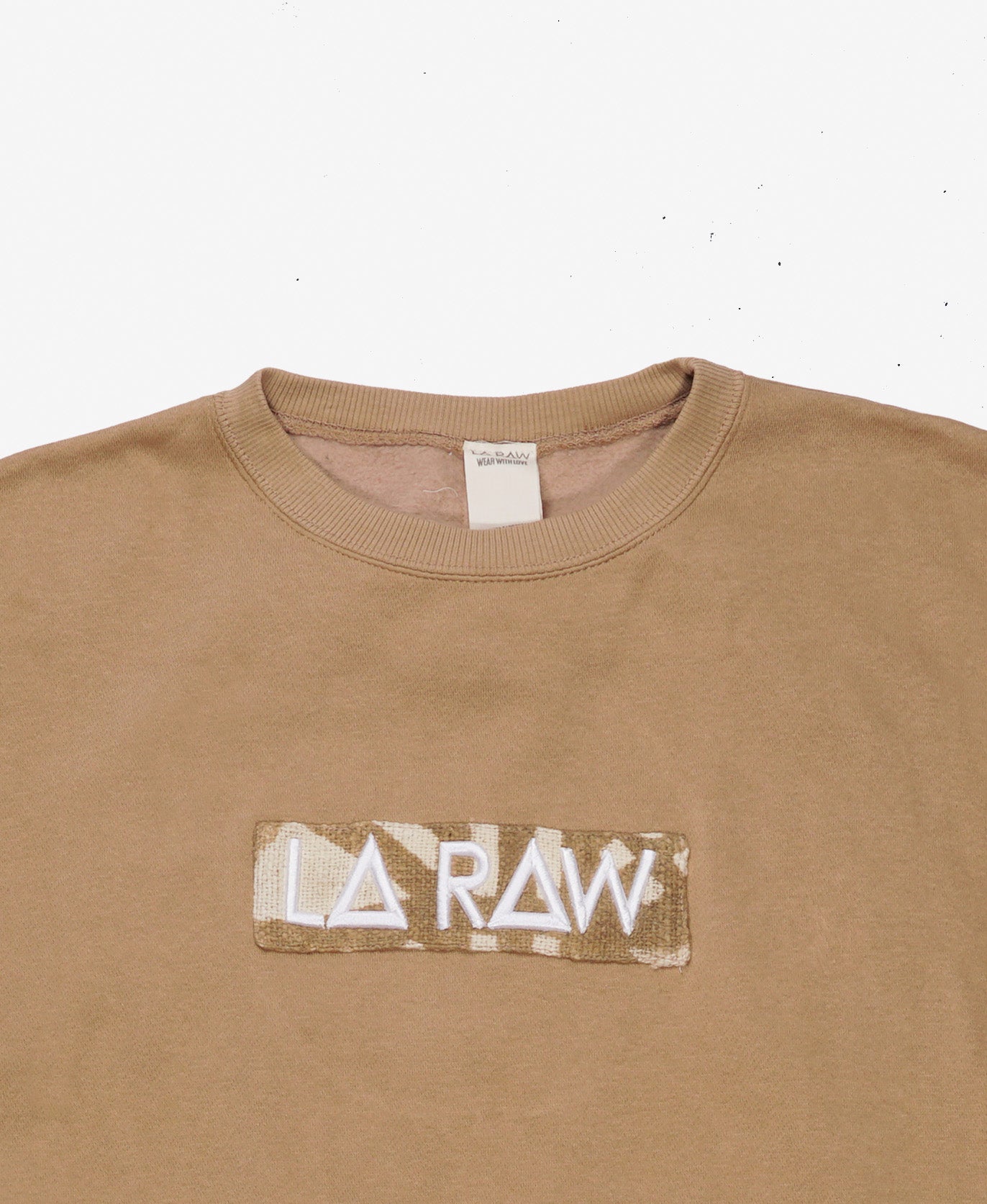 MUDCLOTH LOGO CREWNECK TAN
