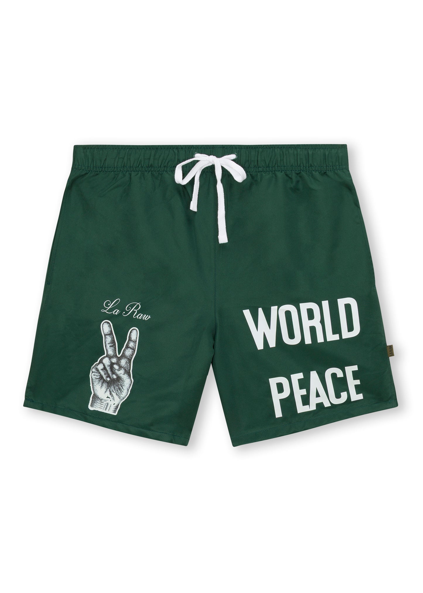 PEACE NYLON SHORTS GREEN