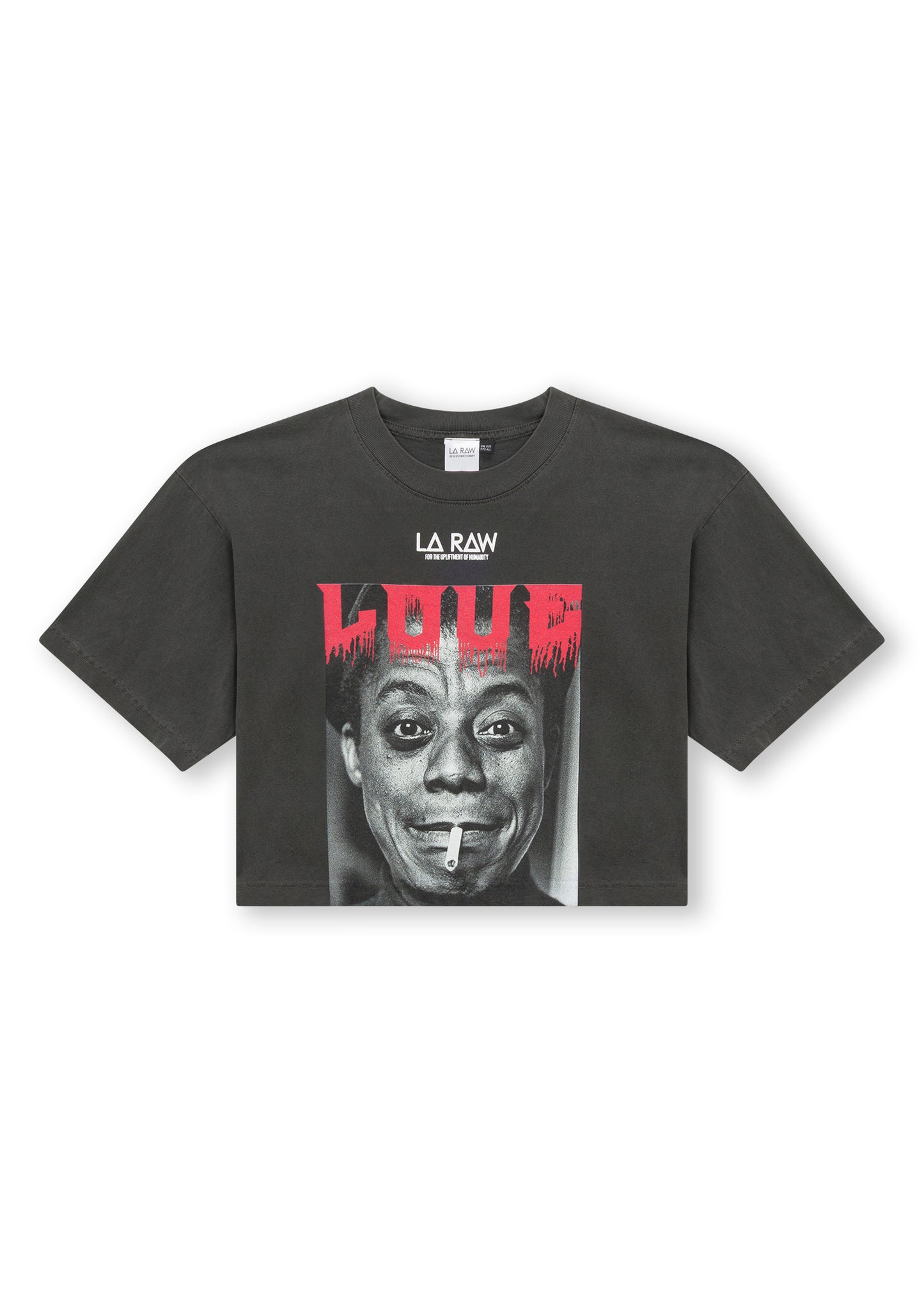 LOVE CROP BLK