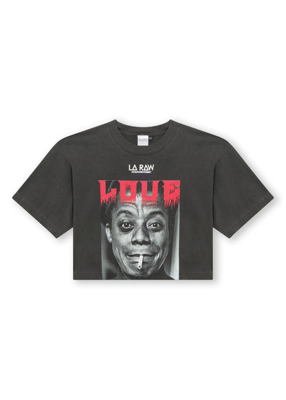 LOVE CROP BLK