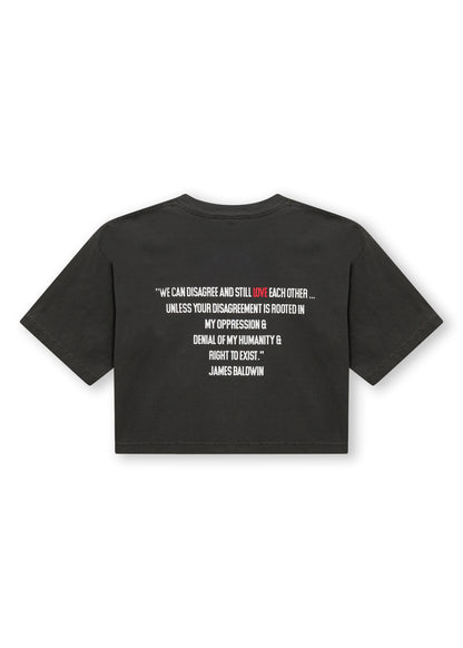 LOVE CROP BLK