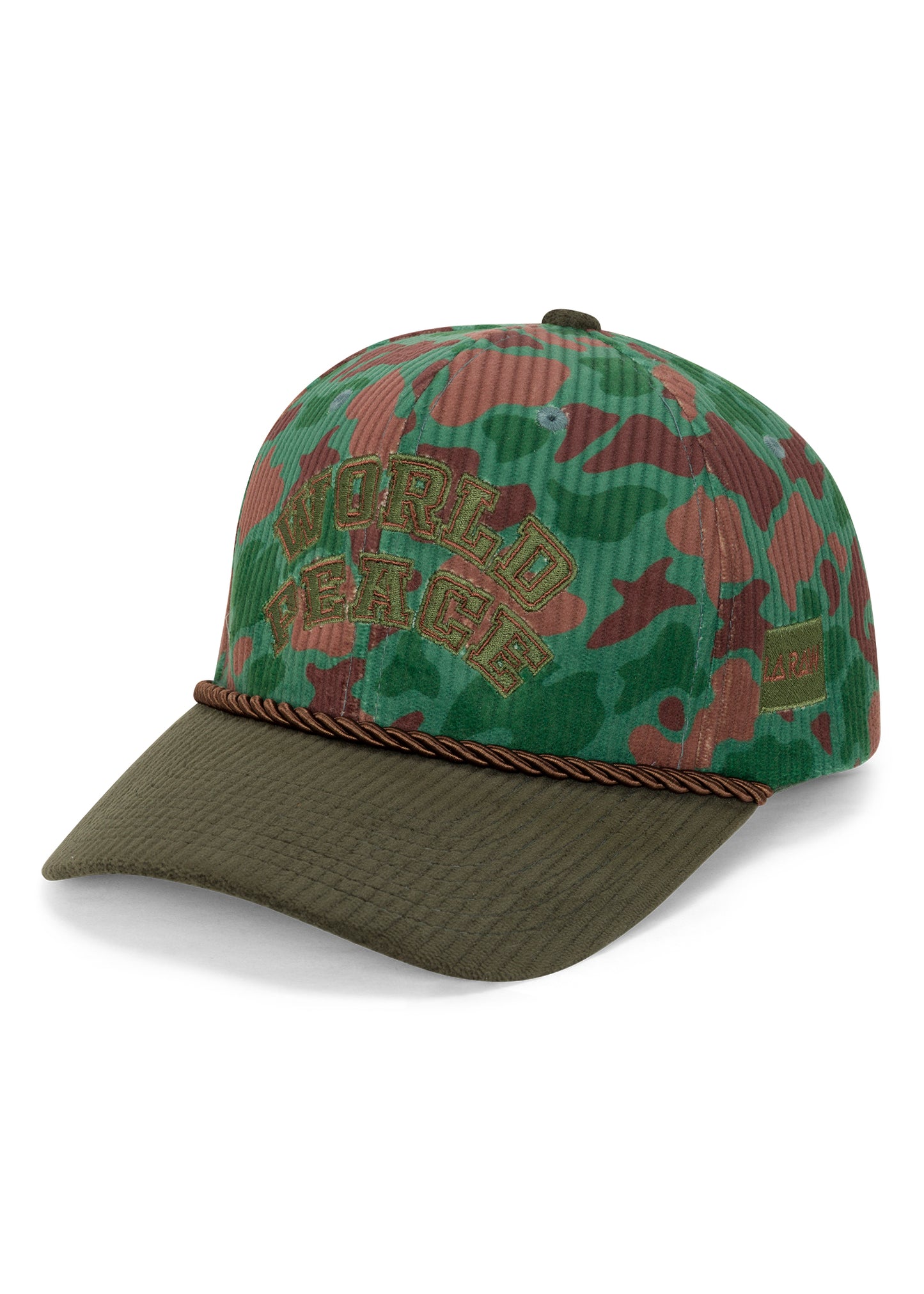 PEACE CORDUROY HAT BRN