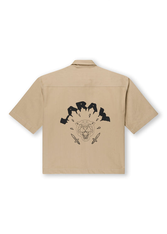 LOGO WORKSHIRT TAN
