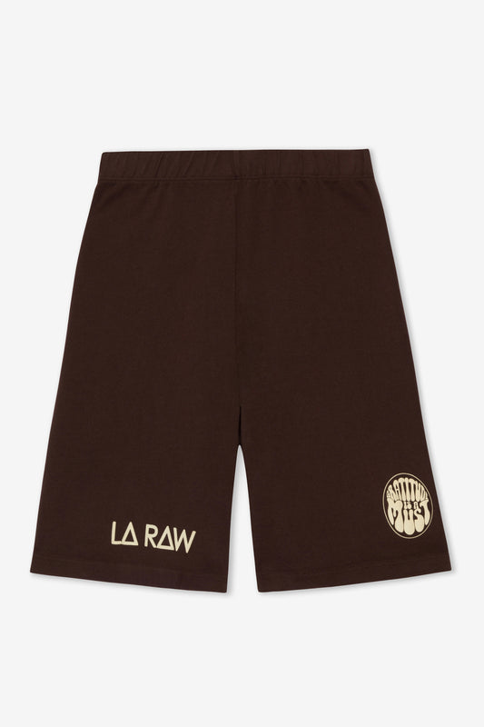 LOGO BIKER SHORTS BROWN
