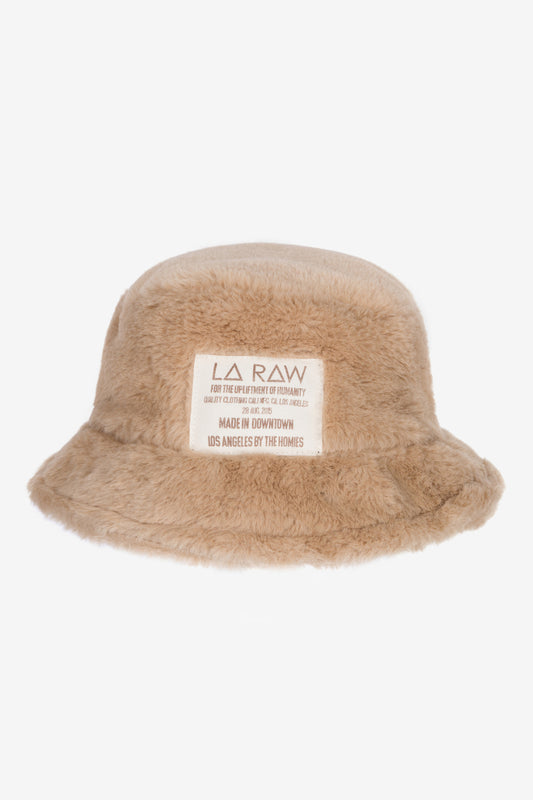 FUR BUCKET HAT TAN