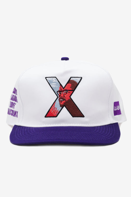 MALCOLM X HAT WHITE