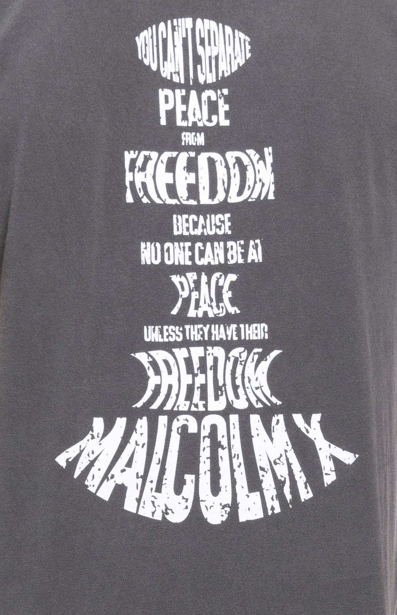 MALCOLM X VINTAGE T-SHIRT BLACK